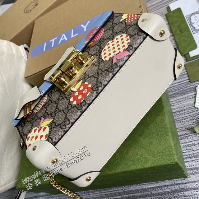 Gucci新款包包 古馳Padlock竹節肩背包 Gucci心蘋果圖案鏈條手提肩背包 603221  ydg3064